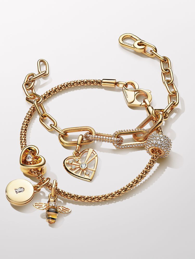 Designer bracelet and bangle collection in gold tones