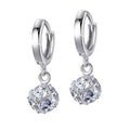 Sparkling Pave Cube Drop Huggies